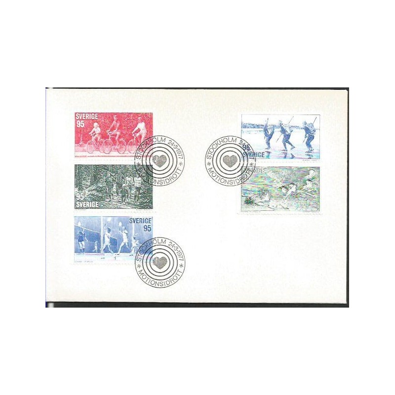 Szwecja 1977, Sport to zdrowie. FDC