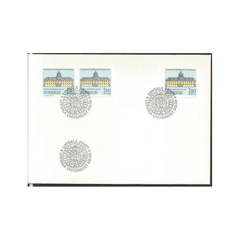 Szwecja 1977, Uniwersytet Uppsala. FDC