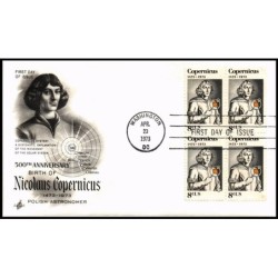 USA 1973, Mikołaj Kopernik, astronomia. FDC