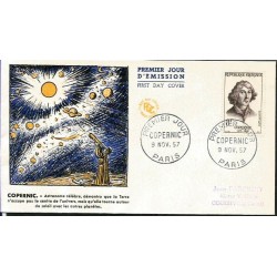 Francja 1957, Astronomia Mikołaj Kopernik. FDC