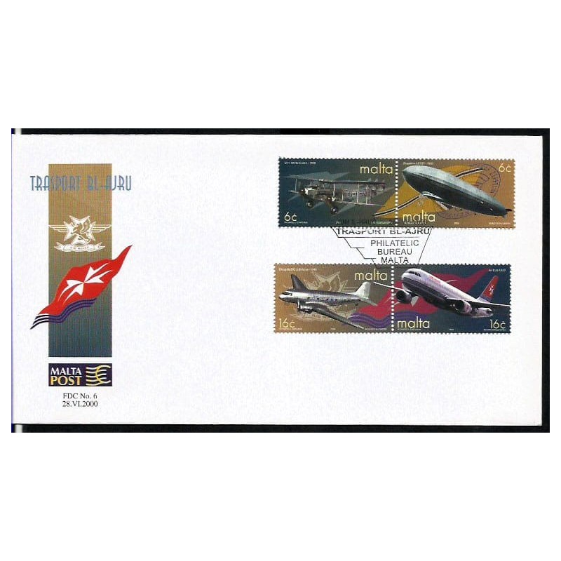 Malta 2000, Samoloty, lotnictwo. FDC