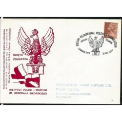 Wielka Brytania 1977, Święto żołnierza, orzełek. Londyn, ilustrowana koperta