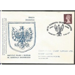 Wielka Brytania 1977, Święto żołnierza, orzełek. Londyn, ilustrowana koperta