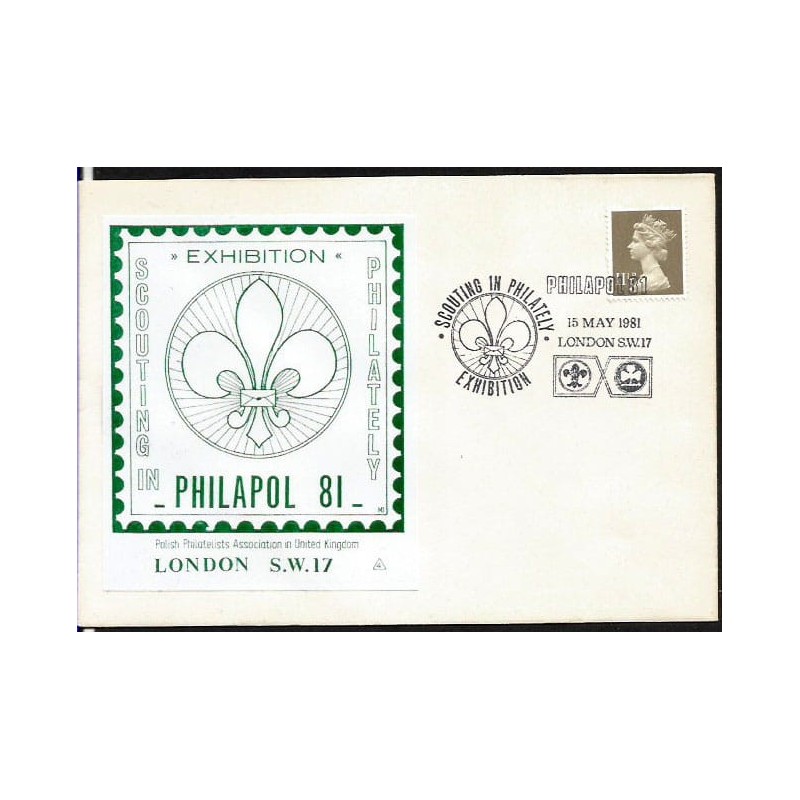 Wielka Brytania 1981, Harcerstwo, Philapol. Londyn, koperta