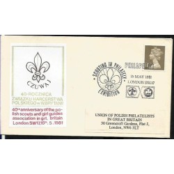 Wielka Brytania 1981, Harcerstwo, Philapol. Londyn, koperta