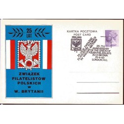 Wielka Brytania 1983, Związek Filatelistów Polskich. Londyn, ilustrowana kartka