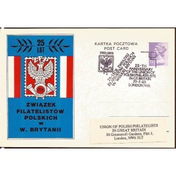 Wielka Brytania 1983, Związek Filatelistów Polskich. Londyn, ilustrowana kartka