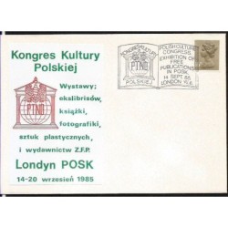 Wielka Brytania 1985, Kongres Kultury Polskiej. Londyn, ilustrowana koperta