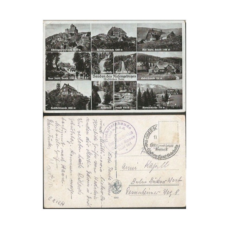 Karkonosze, schroniska, składanka. Obieg