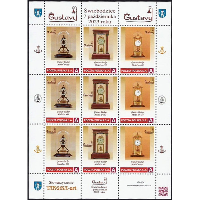 2023 Personalizowany, Świebodzice, Gustaw Becker, zegar, zegary. Arkusz **