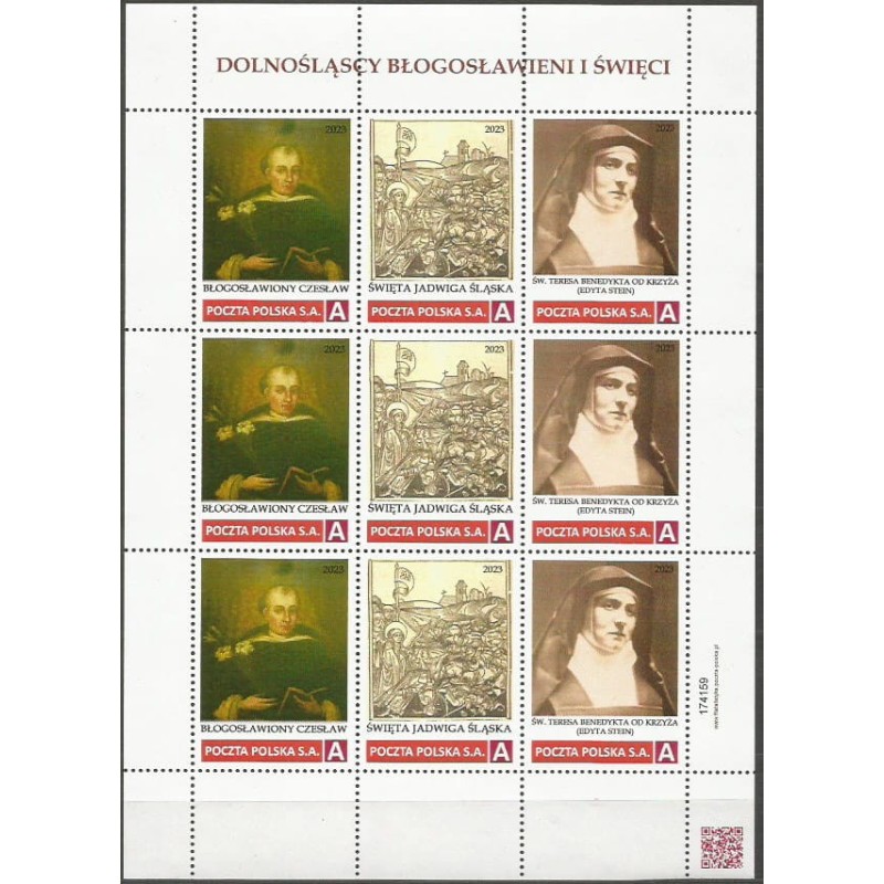 2023 Personalizowany, Błogosławiony Czesław, Święta Jadwiga Śląska, Edyta Stein. Arkusz **