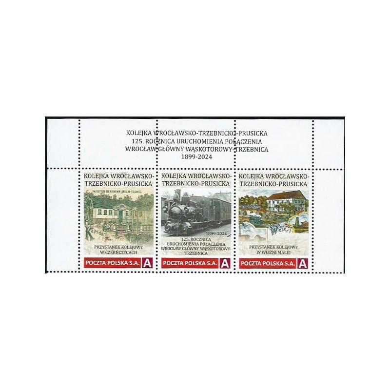 2024 Personalizowany, Kolej, kolejka wąskotorowa Wrocław Trzebnica Prusice. Pasek **