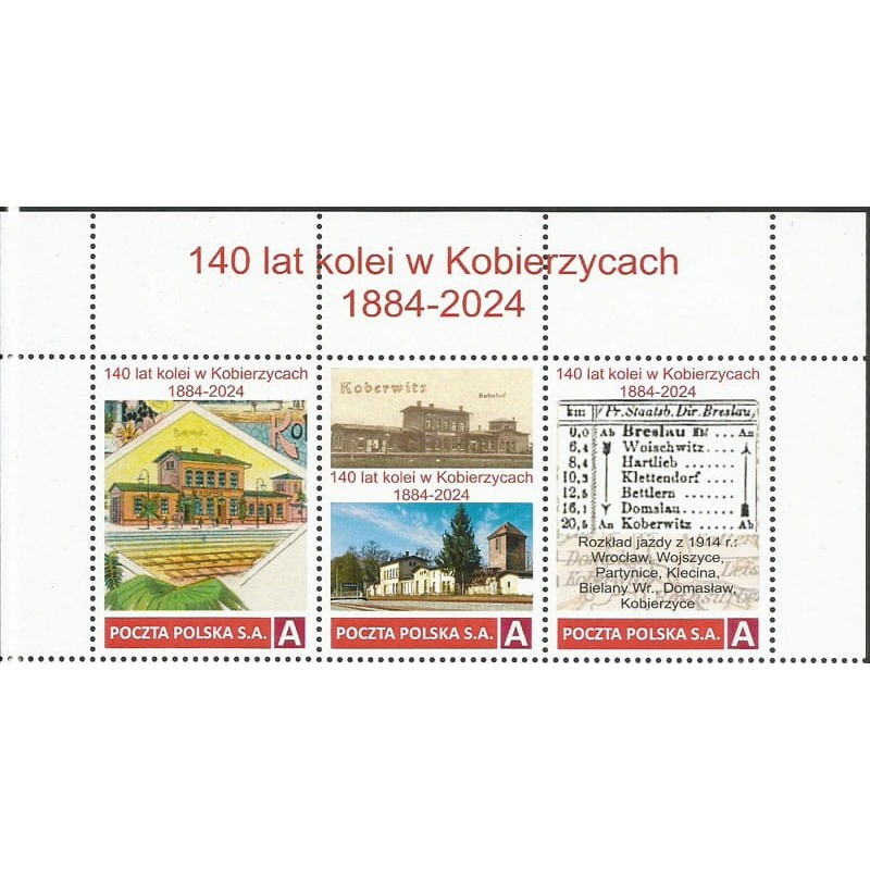 2024 Personalizowany, Kolej, Kobierzyce, Wrocław, dworzec. Pasek **