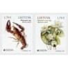 Litwa 2024, EUROPA CEPT: flora i fauna, rak i kwiat lilia **