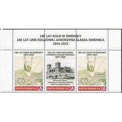 2024 Personalizowany, Kolej, Świdnica, Jaworzyna Śląska, mapa, dworzec. Pasek **