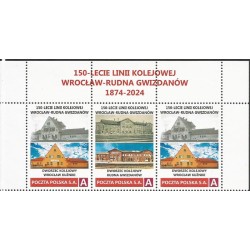2024 Personalizowany, Kolej, Wrocław, Rudna Gwizdanów, dworzec, Wrocław Kuźniki. Pasek **
