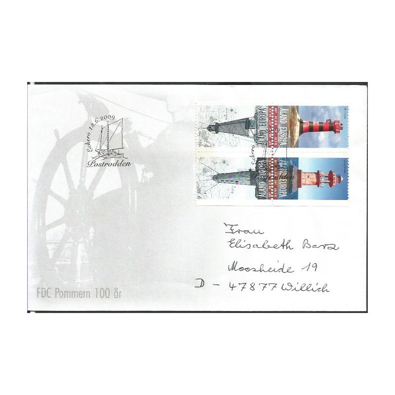 Wyspy Alandzkie 2009, Latarnie morskie. FDC