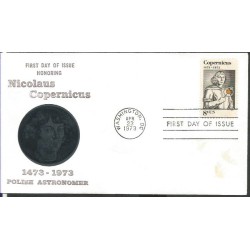USA 1973, Mikołaj Kopernik, astronomia. FDC