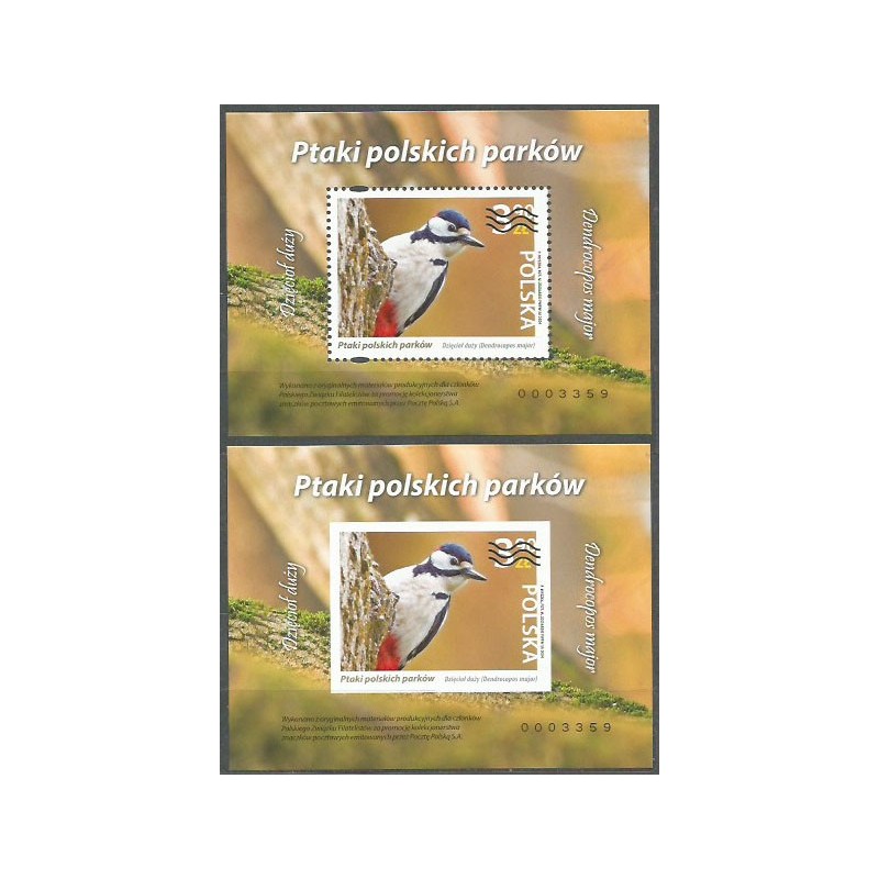 Fi 5366 ND A+B nowodruk, Ptaki: dzięcioł. 2024 **