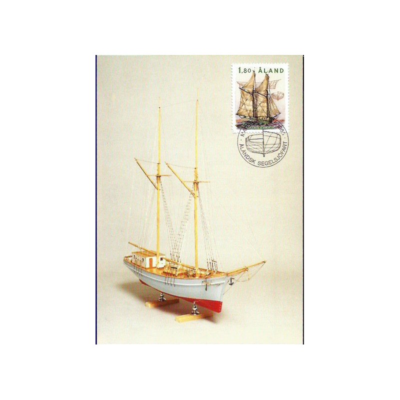 W. Alandzkie 1988, Żaglowiec, statek. Karta maksimum