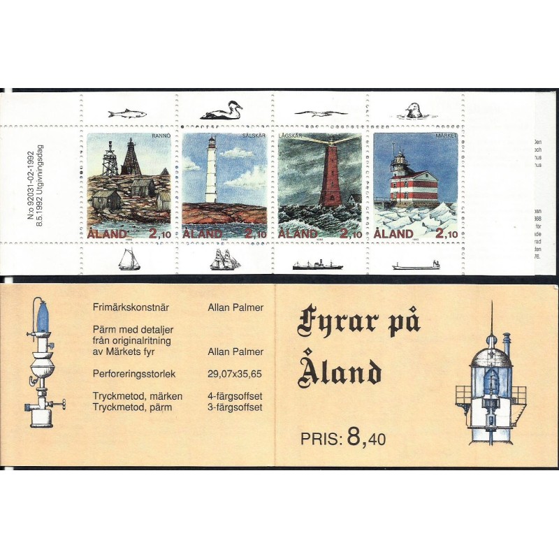 W. Alandzkie 1992, Latarnie morskie, ptaki, statki. Zeszycik **