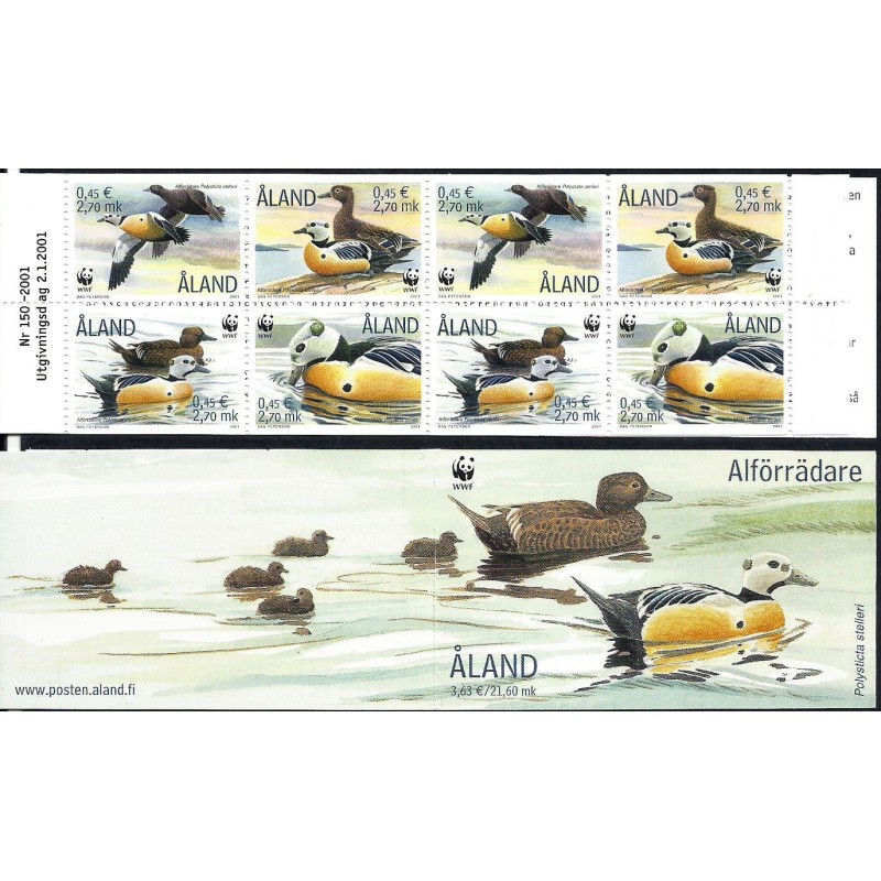 W. Alandzkie 2001, Ptaki: kaczka, WWF. Zeszycik **