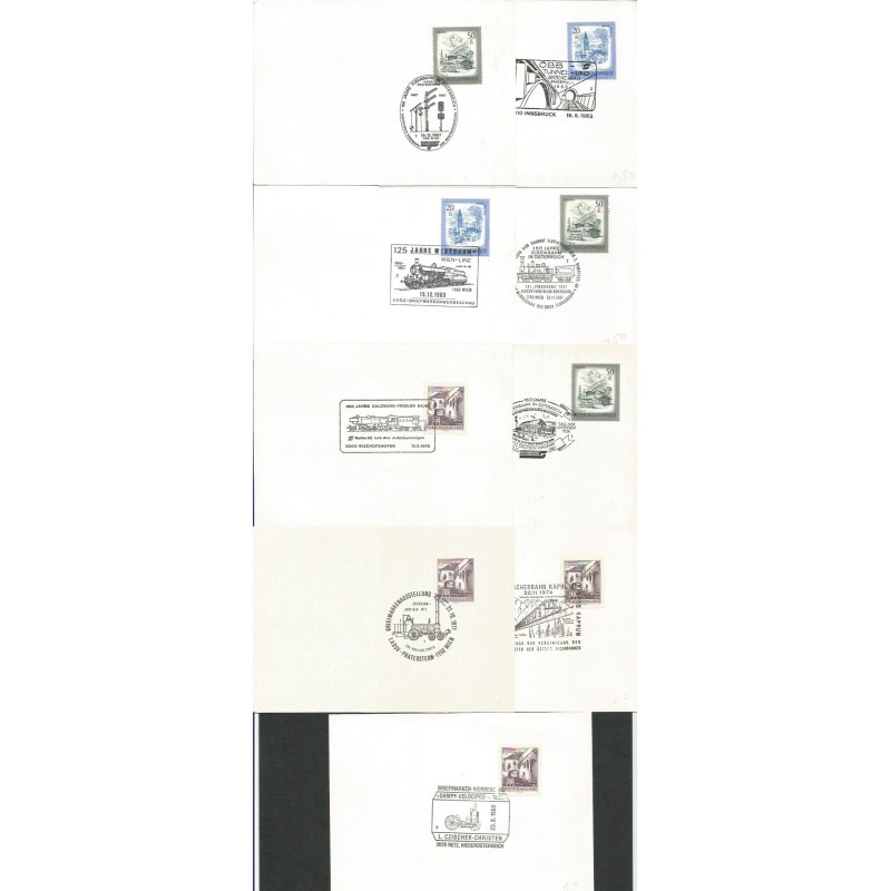 Austria 1971-1987, Kolej, kolejnictwo, 9 datowników
