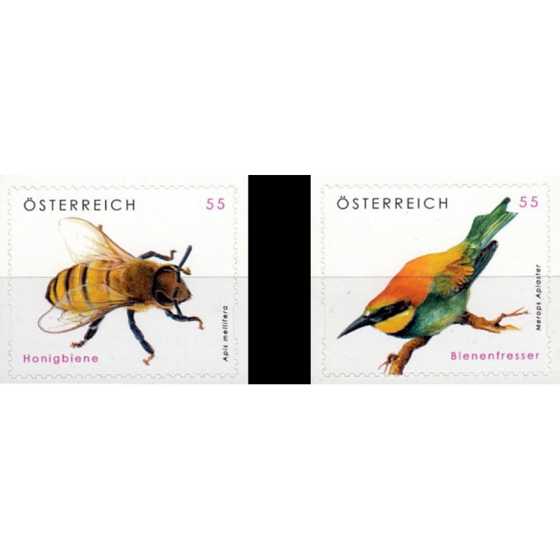 Austria 2009, Fauna: owad pszczoła i ptak żołna **