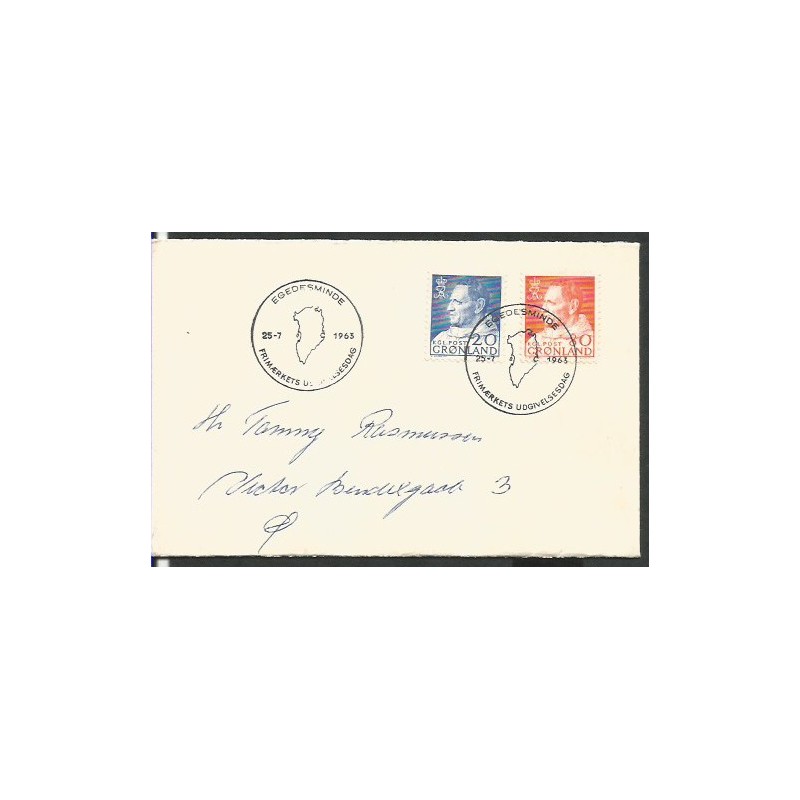 Grenlandia 1963, Król. CZ. SŁANIA. FDC