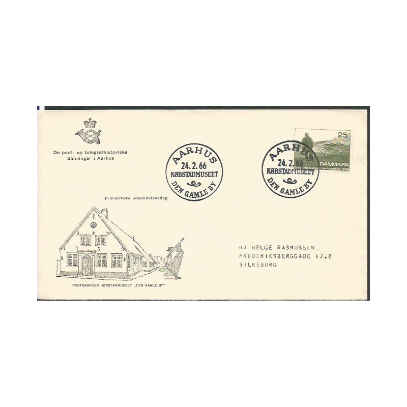 Dania 1966, Wrzosowisko. Cz. SŁANIA. FDC