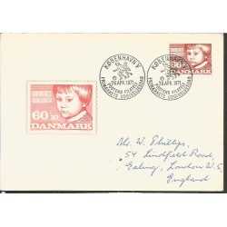 Dania 1971, Dziecko, zasiłek. Cz. SŁANIA. FDC