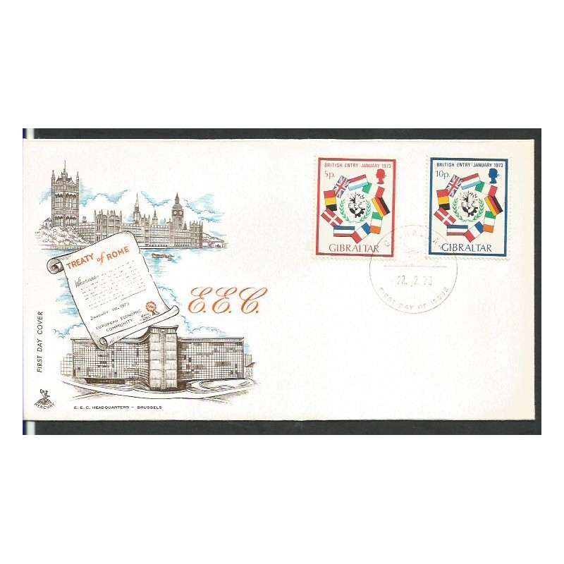 Gibraltar 1973, Unia Europejska. FDC