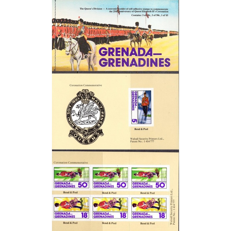 Grenada 1978, Elżbieta II, wojsko. Zeszycik z 7. znaczkami