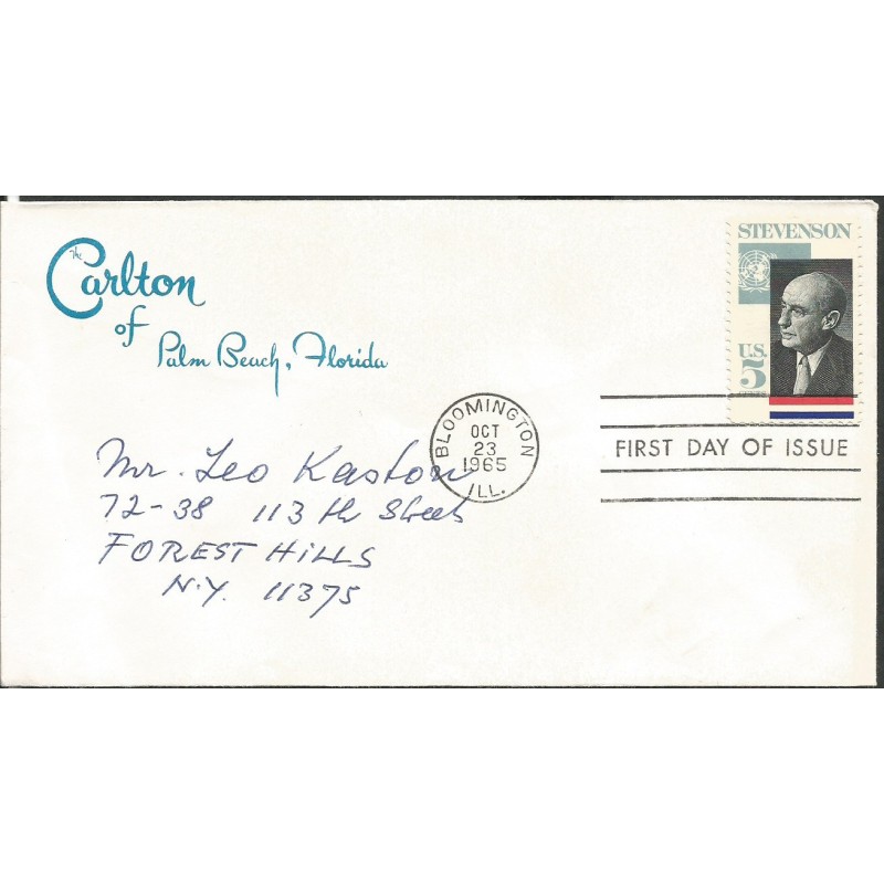 USA 1965, A. E. Stevenson, ONZ, polityka. FDC