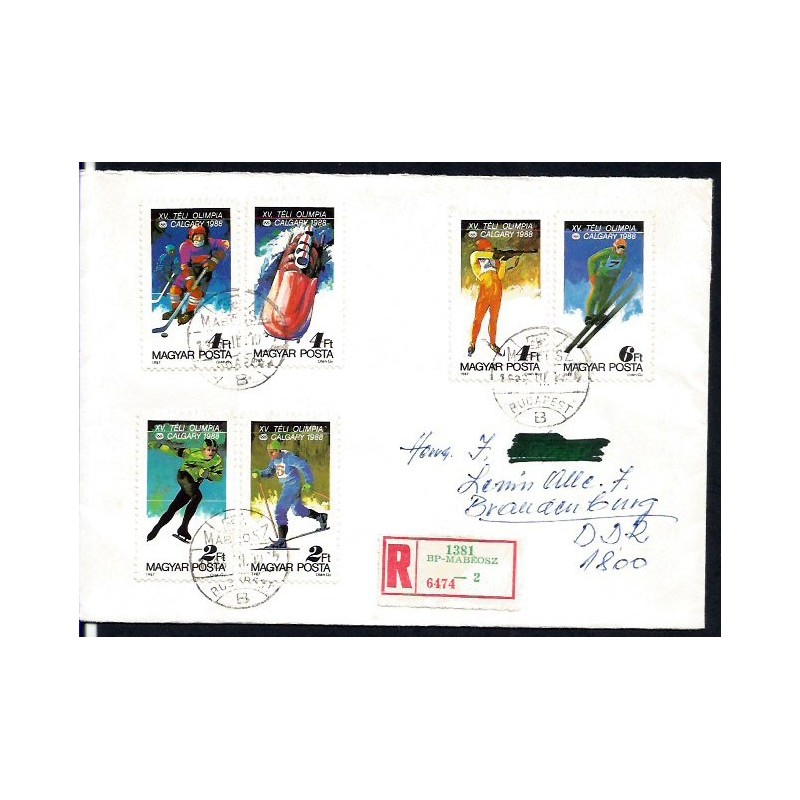Węgry 1988, Olimpiada zimowa Calgary. Polecone FDC