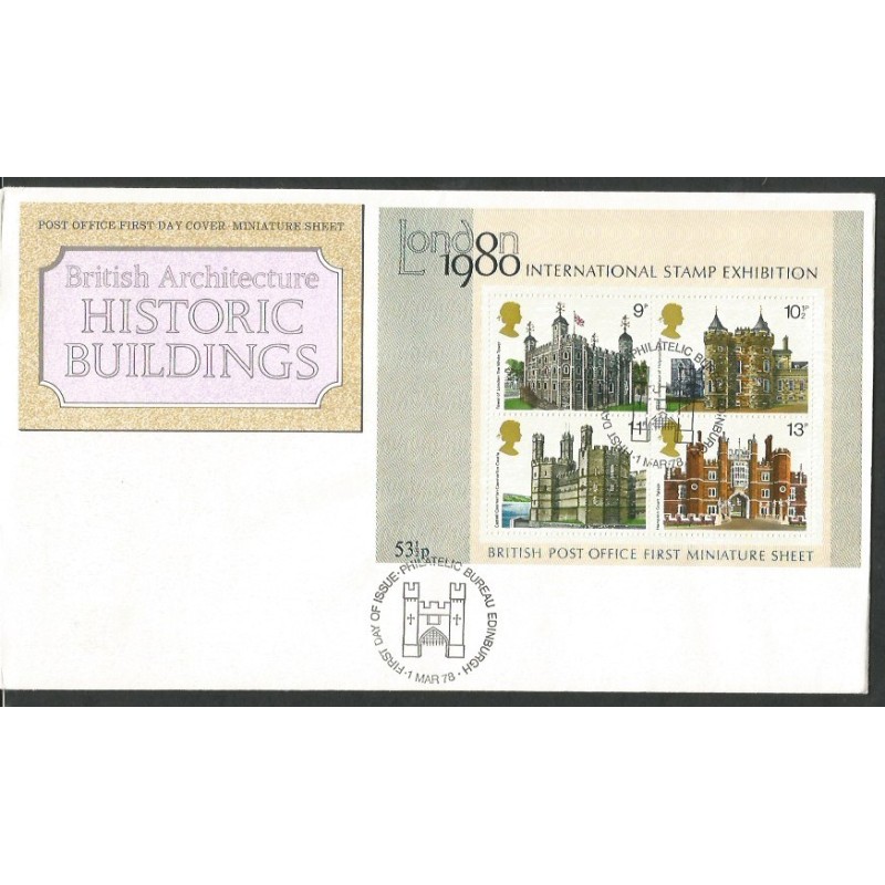 Wielka Brytania 1978, Zamki. FDC