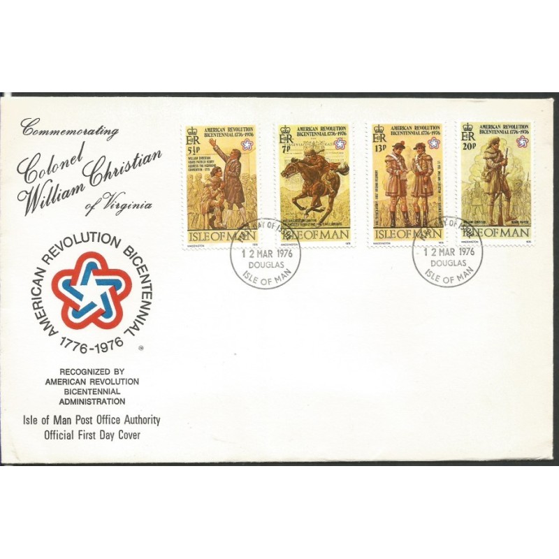 Wyspa Man 1976, Wojna o niepodległość USA. FDC