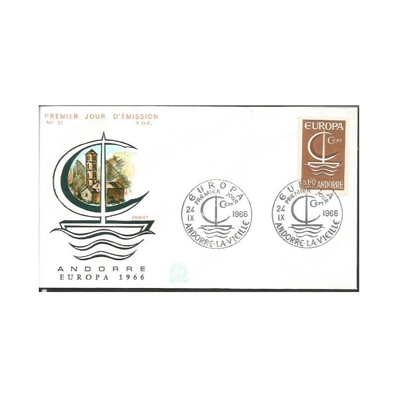 Andora 1966, EUROPA CEPT. FDC