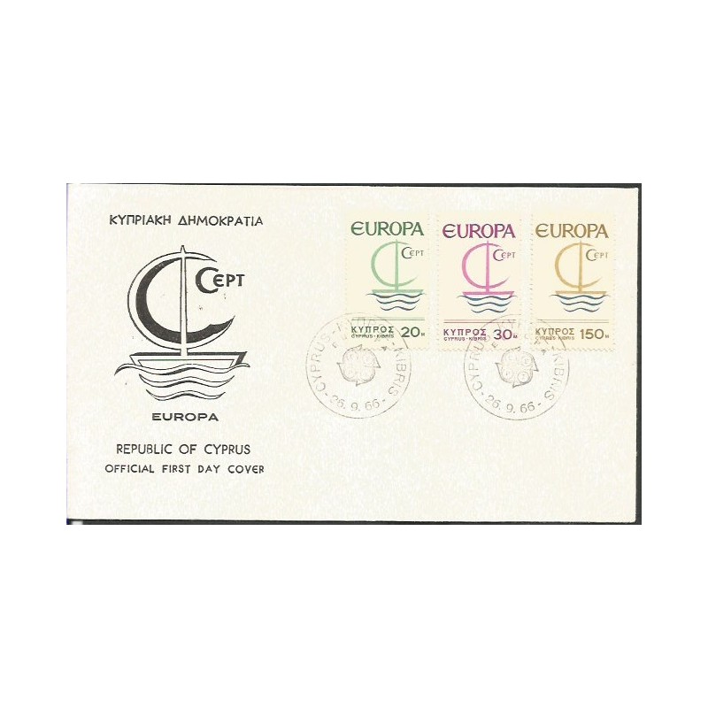 Cypr 1966, EUROPA CEPT. FDC