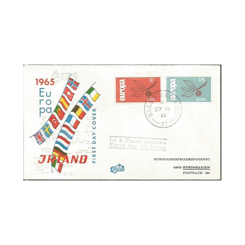 Irlandia 1965, EUROPA CEPT. FDC