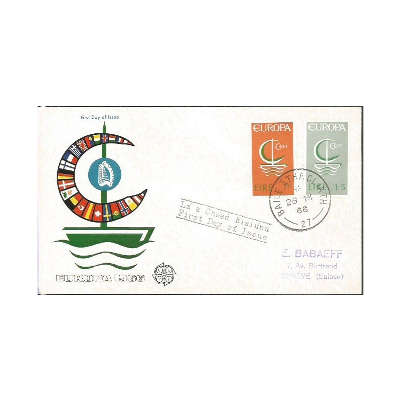 Irlandia 1966, EUROPA CEPT. FDC