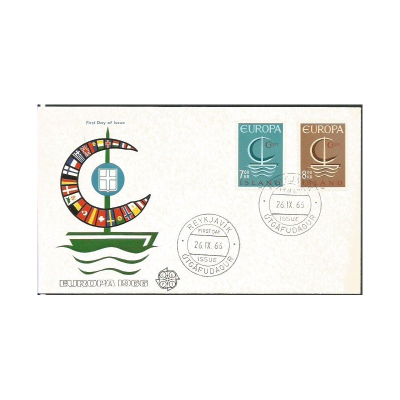Islandia 1966, EUROPA CEPT. FDC