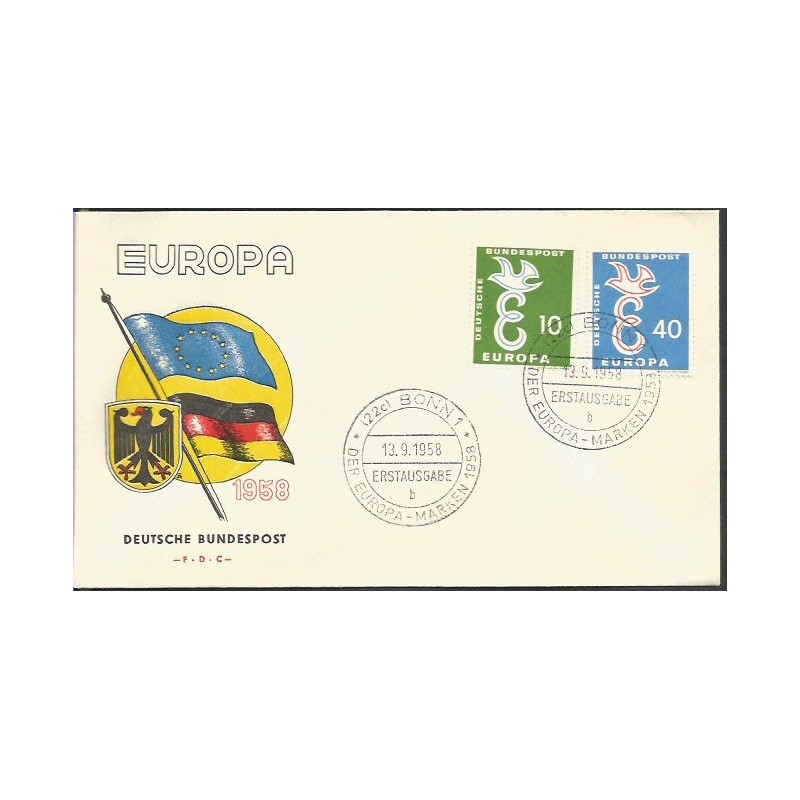 Niemcy 1958, EUROPA CEPT. FDC
