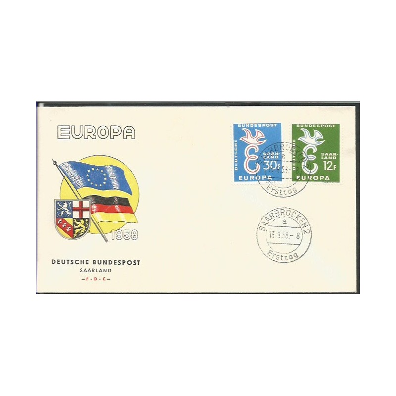 Niemcy SAAR 1959, EUROPA CEPT. FDC