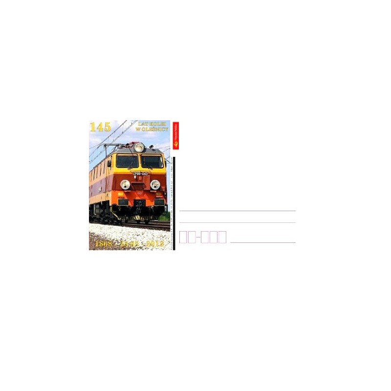 Kartka Wrocław 2013, Kolej, Oleśnica, 145 lat kolei w Oleśnicy, lokomotywa EP09