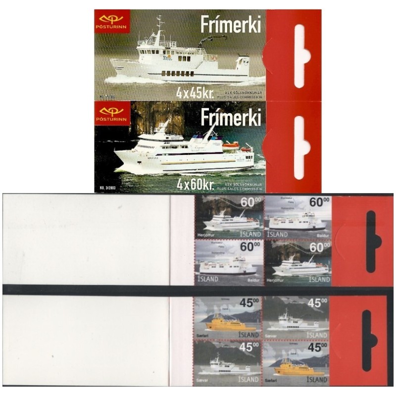 Islandia 2003, Statki: promy. 2 zeszyciki **