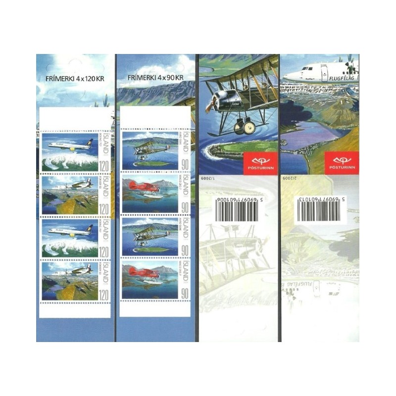 Islandia 2009, Samoloty, lotnictwo. 2 zeszyciki **