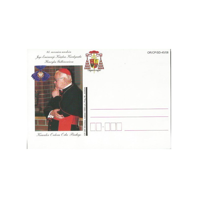 Kartka Wrocław 2008, kardynał H. Gulbinowicz