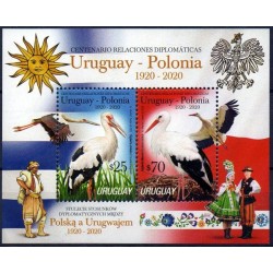 Urugwaj 2020, Polska, niepodległość, ptak bocian **