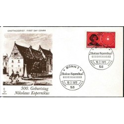 Niemcy 1973, Mikołaj Kopernik, astronomia. FDC